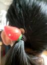 イチゴのヘアゴム。かわいいっ！！